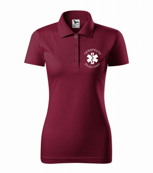 Koszulka Polo Damska Terapeuta Zajęciowy 180g - Single J. Garnet L