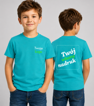 Koszulka Dziecięca T-shirt z Własnym Nadrukiem 160g - Basic