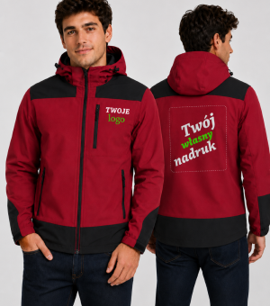 Kurtka Męska z Własnym Nadrukiem 320g - Softshell Vertex