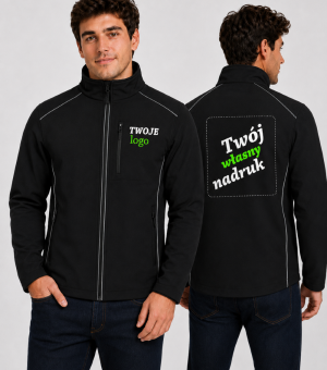 Kurtka Męska z Własnym Nadrukiem 300g - Softshell Valley