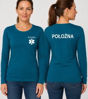 Koszulka Długi Rękaw Damska Położna 180g - Slim