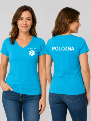 Koszulka V-neck Damska Położna 180g - Dream