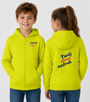 Bluza Dziecięca Trendy Zipper Własnym Nadrukiem