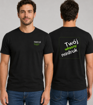 Koszulka Męska T-shirt z Własnym Nadrukiem 160g - Basic