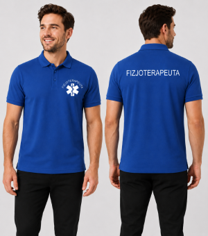 Koszulka Polo Męska Fizjoterapeuta 200g - Pique