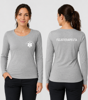 Koszulka Długi Rękaw Damska Fizjoterapeuta 180g - Slim