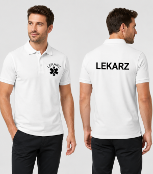 Koszulka Polo Męska Lekarz 200g - Pique