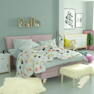 Łóżko Ladylike Hilding kontynentalne 180x200 grupa 1, metal stożek-miedź ramowe/kontynentalne, tapicerowane, z pojemnikiem