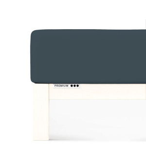 Prześcieradło Schlafgut Premium 90x190-100x220 Gray Deep 556 - S bawełna, antyalergiczny