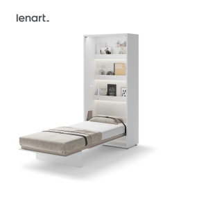 Półkotapczan pionowy BC-03 Bed Concept 90x200 cm 90x200 cm, Biały lenart, lenart meble, meble lenart, bed concept, półkotapczany, półkotapczan lenart, półkotapczany lenart, łóżko w szafie, pó