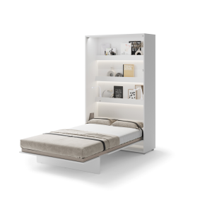 Półkotapczan pionowy BC-02 Bed Concept 120x200 cm 120x200 cm, Biały połysk lenart, półkotapczany lenart, meble lenart, bed concept, meble bed concept, półkotapczan, półkotapczan lenart, półko
