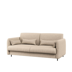 Sofa Bed Concept BC-19 do półkotapczanu BC-12 184x74x93 cm, Beżowy Boucle, Biały połysk kanapa, sofa, sofa z funkcją spania, sofa Lenart, sofa bed concept, sofa do półkotapczanu, półkotapczan