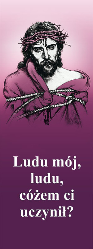 Baner na Wielki Post "Ludu mój, ludu, cóżem.." 75x200cm