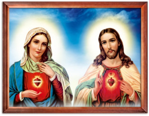 Obraz święty Serce Maryi i Serce Jezusa
