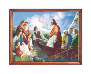 Obraz religijny Jezus Chrystus nauczający z łodzi
