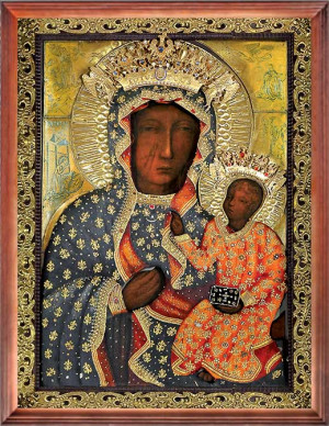 Obraz religijny Matka Boża Częstochowska suknia milenijna