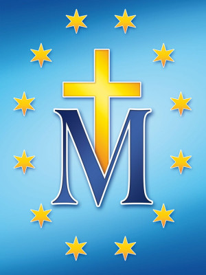 Baner religijny - symbole maryjne 75x100cm