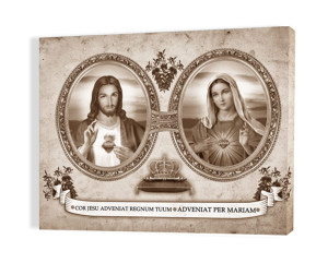 Obraz na płótnie Najświętsze Serce Jezusa i Maryi