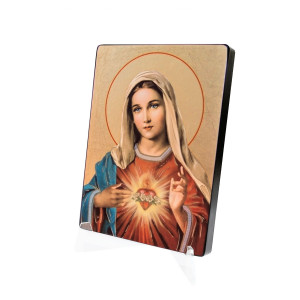 Najświętsze Serce Maryi - ikona naklejana