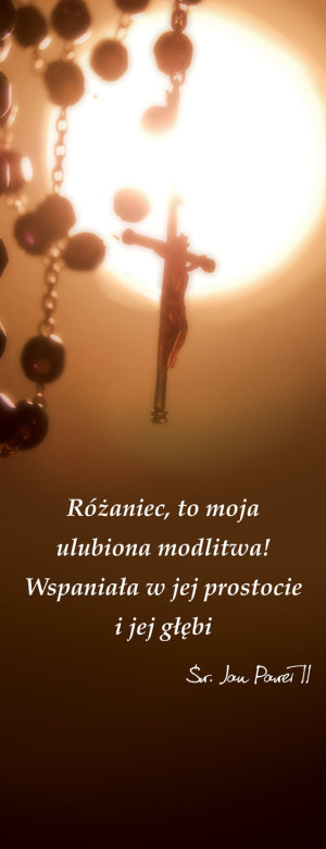 Baner na Różaniec "Różaniec, to moja.." 50x130 cm