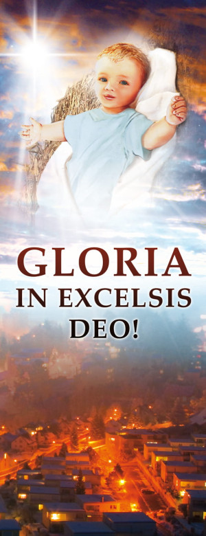 Baner na Boże Narodzenie, Gloria in Excelsis Deo 50x130 cm