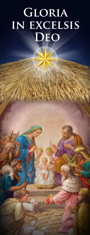Baner na Boże Narodzenie, "Gloria in Excelsis Deo" 50x130 cm