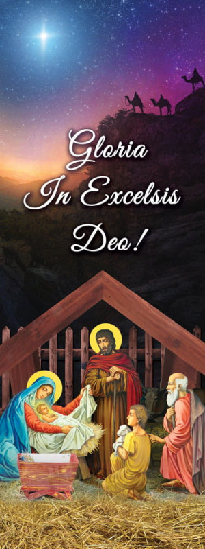 Baner na Boże Narodzenie, Gloria in Excelsis Deo 75x200 cm