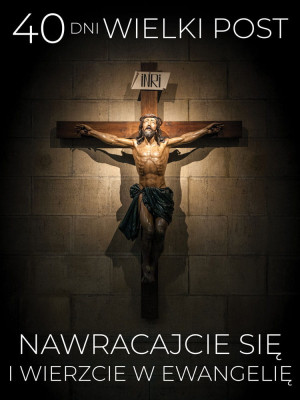 Baner na Wielki Post "40 dni Wielki Post" 75x100cm