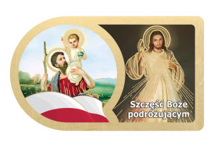 Święty Krzysztof plakietka samochodowa -10 szt.