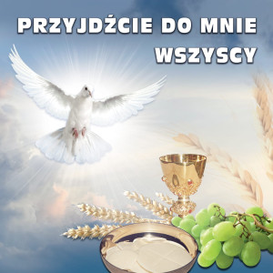 Baner na Boże Ciało, "Przyjdźcie do mnie wszyscy" 150x150 cm