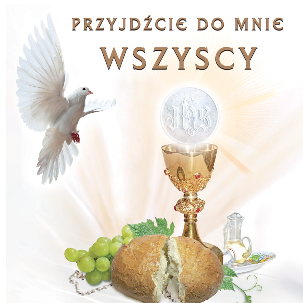 Baner na Boże Ciało, "Przyjdźcie do mnie wszyscy" 150x150 cm