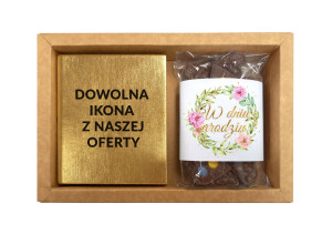 Zestaw upominkowy na urodziny, ikona ze słodyczami - wybierz ikonę