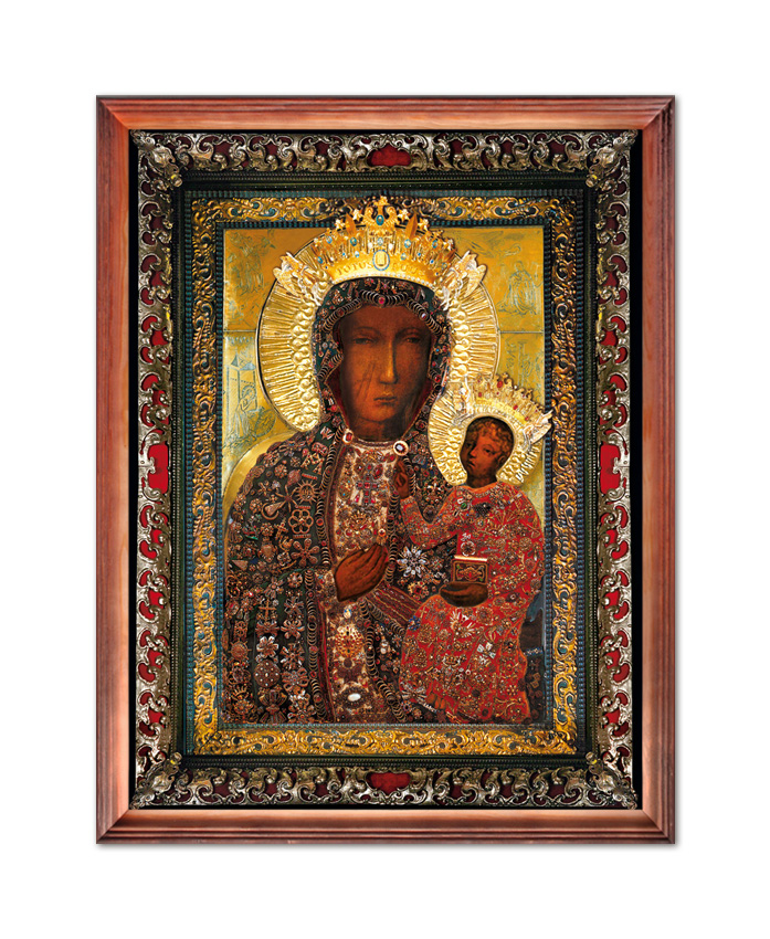 Obraz religijny Matka Boża Częstochowska suknia Rubinowa