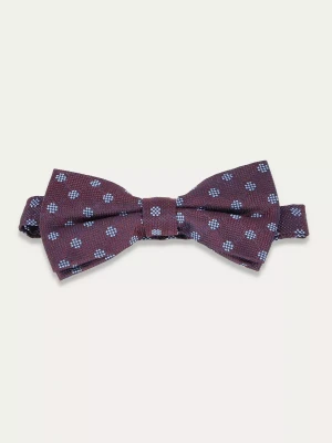 Granatowa mucha męska wzór
