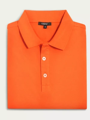 Pomarańczowa bawełniana koszulka polo slim Luca