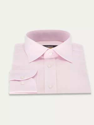 Różowa elegancka koszula slim z bawełny DURUL