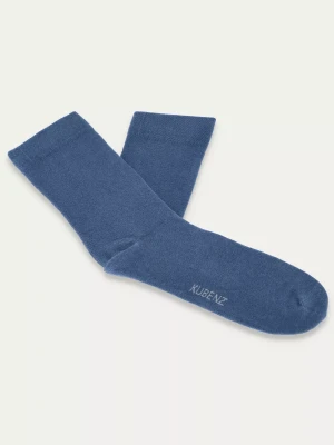 Skarpety gładkie z przędzy bawełnianej w kolorze jeans