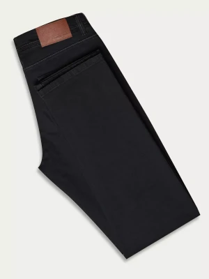 Ciemnogranatowe bawełniane spodnie jeansowe slim 5-pocket 9309