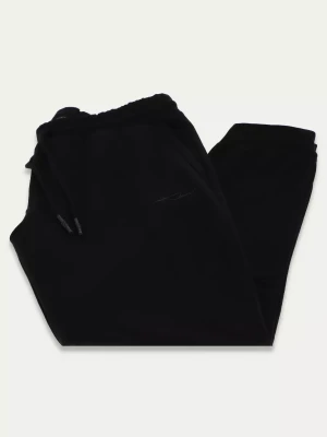 Czarne  dzianinowe spodnie dresowe slim z troczkami BLUE