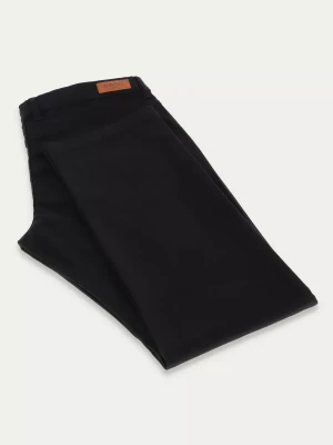 Czarne spodnie z bawełny slim 5-pocket HUDSON