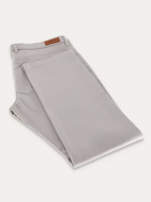 Szare spodnie z bawełny slim 5-pocket HUDSON