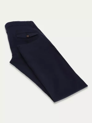 Granatowe bawełniane spodnie chino slim PRIME ZANE