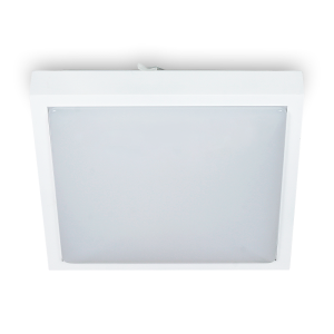 Kwadratowa lampa sufitowa 2xE27 IP20 30cm x 30cm SAMI biała