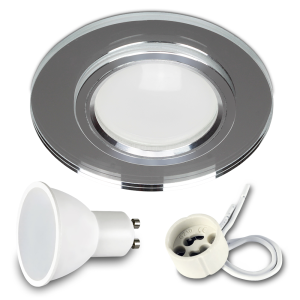 Komplet 1x Oprawa halogen lustrzany RIK-8 + GU10 7W 6000K