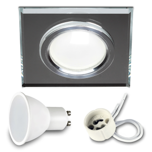 Komplet 1x oprawa halogen lustrzany RIK-9 + GU10 7W 4000K