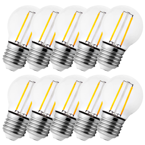 Zestaw 10x żarówka filament LED E27 G45 2W 210lm biała neutralna