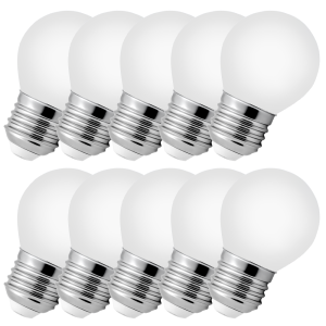 Zestaw 10x żarówka LED E27 - duży gwint filament mleczna G45 4W biała neutralna