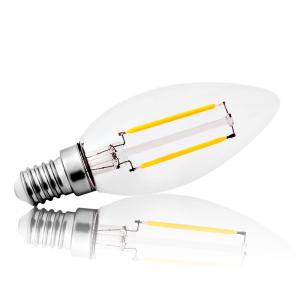 Żarówka filament C35 LED E14 - mały gwint 2W=25W 210lm biała neutralna