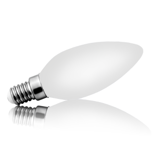 Żarówka filament LED E14 4W C35 mleczna 430lm biała neutralna