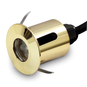 WYPRZEDAŻ Oświetlenie schodowe oczko oksydowane LED 0.5W 230V IP65 WEZYR złoty